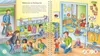 A colorful illustration of children and adults in a kindergarten setting, with toys, cubbies, and a teacher playing a guitar. Náhľad obrázku produktu