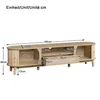 Merax TV-Schrank aus Rattan in Landhausstil, TV Lowboard Produktbild-Vorschau 11