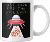 Trendation - Alien Tasse Just Here For The Pizza Produktbild-Vorschau 1