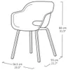 Keter Gartenstuhl mit Metallbeinen Noa 2 Stk. Graphitgrau Produktbild-Vorschau 8