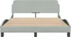 vidaXL Struttura letto "Dover" grigio chiaro 140x200 cm in Anteprima dell’immagine prodotto 4