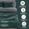 Teddyplüsch Bettwäscheset 155x220 cm Dunkelgrün Anthrazit Produktbild-Vorschau 2