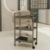 Carrello per cosmetici in metallo argentato Anteprima dell’immagine prodotto 2