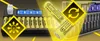 Collage of battery chargers and batteries, with graphic overlays. Voir les images du produit