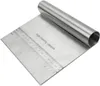 A stainless steel bench scraper with a ruler marking. Produktbild-Vorschau