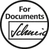 A circular stamp with text indicating 'For Documents' and a handwritten signature. Voir les images du produit