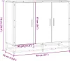 vidaXL Příborník Grey Sonoma 94x35x76 cm Materiál na bázi Náhled obrázku produktu 8