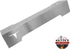 A silver metal grill part with a Texas Longhorn cutout and a logo in the corner. Produktbild-Vorschau