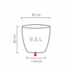 Diagram showing the dimensions of a planter. Podgląd zdjęcia produktu