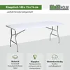 Klapptisch 180x75x74 cm Kunststoff / Stahl Gartentisch Produktbild-Vorschau 2