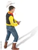 Lucky Luke licenza costume da cowboy uomo giallo-nero-rosso Anteprima dell’immagine prodotto 3