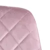 A close-up view of the quilted pink velvet fabric of a chair. Produktbild-Vorschau
