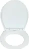 A white toilet seat and lid are shown from a top-down view against a white background. Produktbild-Vorschau