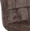 A close-up view of the textured fabric of a brown bar stool. Podgląd zdjęcia produktu