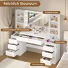 KIMENICH Coiffeuse avec miroir et prises de courant, LED Voir les images du produit 7