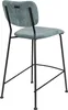 Zuiver Benson Barhocker mit Rückenlehne 64,5 cm Grau/ Blau Produktbild-Vorschau 3