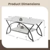 A product dimensions diagram for a coffee table. Voir les images du produit
