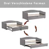 A diagram showing a sofa bed in three different configurations. Náhľad obrázku produktu
