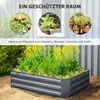 Outsunny Hochbeet aus Stahl, Pflanzbeet Frühbeet Gartenbeet Produktbild-Vorschau 4