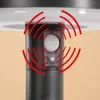 Close-up of a solar light with red wavy lines indicating motion detection. Produktbild-Vorschau