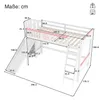 Hochbett mit LED-Beleuchtung (mit Rutsche und Regal, 90x200 Produktbild-Vorschau 7