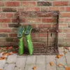 Porte bottes avec grattoir en fonte pour 2 paires - Marron Voir les images du produit 7