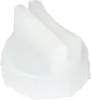 A white plastic cap with a split opening on top, sitting on a white background. Produktbild-Vorschau
