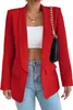 ASKSA Damen Blazer Revers Einfarbig Casual Cardigan Langarm Produktbild-Vorschau 1