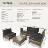 tectake® Aluminium Rattan Lounge wetterfest und Produktbild-Vorschau 7