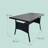 Tavolo da giardino Relaxdays, A x L x P: 70 x 100 x 60 cm, Anteprima dell’immagine prodotto 4