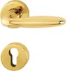 A gold-colored door handle and keyhole escutcheon are shown against a white background. Anteprima dell’immagine prodotto