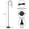 ZMH czarna lampa podłogowa vintage lampa podłogowa - retro Podgląd zdjęcia produktu 4