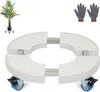 Jopassy Pflanzenroller Rund Blumentopf Weiß  Einstellbare Produktbild-Vorschau 1