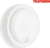A white LED outdoor wall light with a motion sensor is shown against a white background. Produktbild-Vorschau
