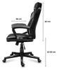 Huzaro FORCE 2.5 GREY MESH Gaming armchair Mesh seat Black  Anteprima dell’immagine prodotto 4