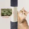 A cat is shown interacting with a scratching post, with an inset image highlighting the sisal rope material. Podgląd zdjęcia produktu
