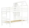 Kinderbett Etagenbett 90x200 cm Hausbett Kiefer-Massivholz Produktbild-Vorschau 15