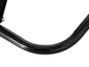 A close-up of a black metal frame with a curved section. Voir les images du produit