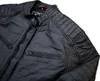 Herren Kunstleder Jacke Lederjacke Gesteppt Slim Fit Produktbild-Vorschau 3