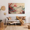 Muralo Leinwandbild Canvas BLUMEN Berge Baum Landschaft Br. Produktbild-Vorschau 3