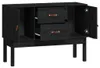 vidaXL Sideboard Schwarz 110x40x78 cm Massivholz Kiefer Produktbild-Vorschau 6