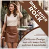 Trendiger Mini Lederrock aus Lammnappa Business Rock Produktbild-Vorschau 3
