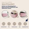 CASARIA® Sitzbank mit Stauraum Rosa Samt mit Holzfüßen Produktbild-Vorschau 5
