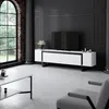 Skye Decor, Yildiz - Biela, čierna, TV stolík, biely, 100 % Náhľad obrázku produktu 5