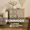 Marrakech boho komoda s dvířky a 3 zásuvkami z bílého dřeva Náhled obrázku produktu 3