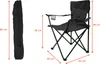 Camping Klappstuhl mit Getränkehalter 2er Set - schwarz - Produktbild-Vorschau 2