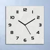 Wanduhr Echt-Glas-Küchenuhr Linienornament Quarz Lautlos Produktbild-Vorschau 1