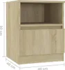 vidaXL Noční stolek Sonoma Dub 40x40x50 cm výrobek ze dřeva Náhled obrázku produktu 7