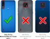 Three phone backs showing compatibility for a phone case. The left phone has a green checkmark, indicating it is compatible. The middle and right phones have red X's, indicating incompatibility. Náhled obrázku produktu