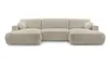 AX LIVING Canapé d'angle avec fonction sommeil Beige Peoni Voir les images du produit 2